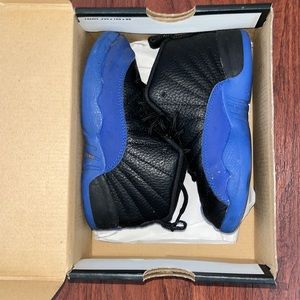 Jordan retro 12, black and royal blue, size 10c toddler